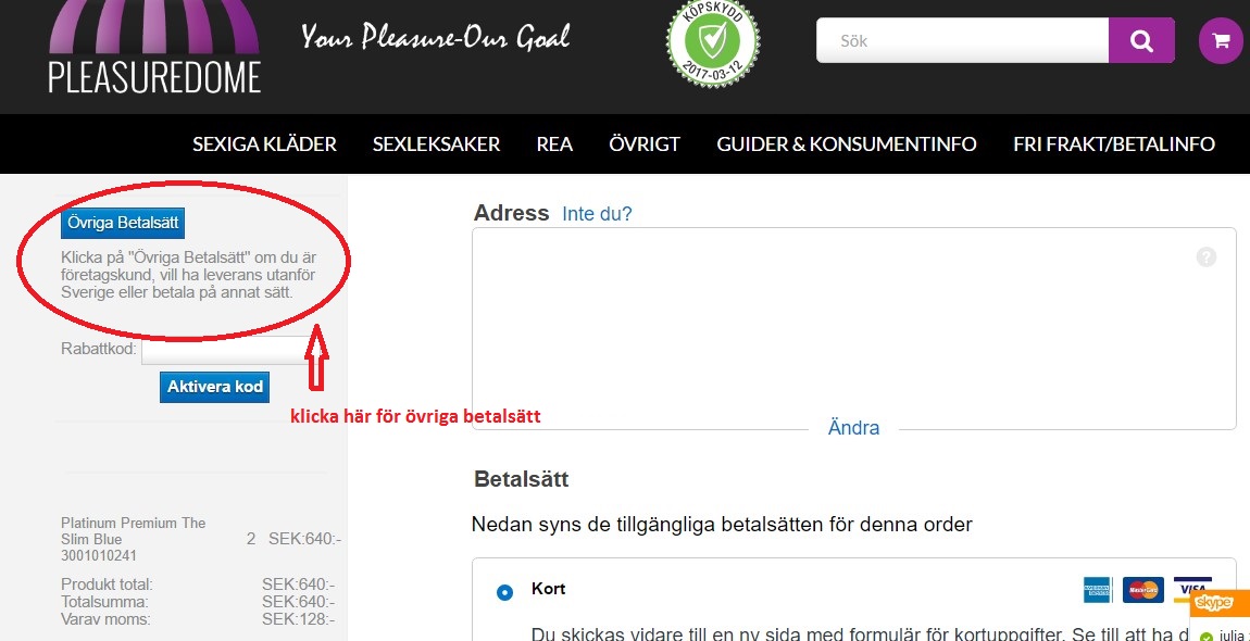 ovriga betalsatt- Pleasuredome.se