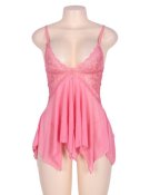 Pink Mesh Babydoll - M