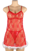 Christmas Soft Lace Plush Decoration Babydoll