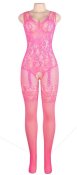 Floral Strappy Mesh Bodystocking