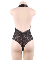 Exquisite Lace Teddy Black