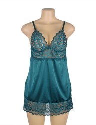 Floral Back Closure with Hook and Eye Sexy Babydoll