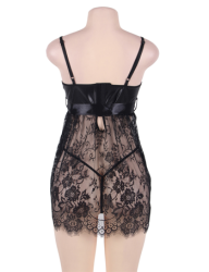 Eyelash Trim Lace Babydoll
