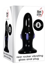 A&E Rear Rocker Vibrating Glass Anal Plug
