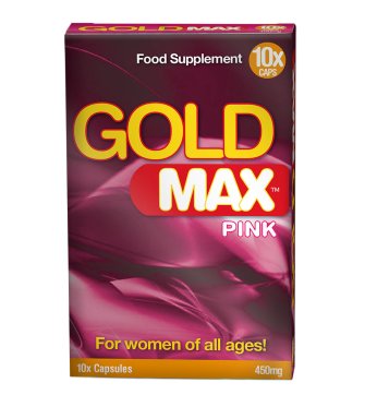  Gold Max Pink 10 kapsler for kvinner-mer begjr 