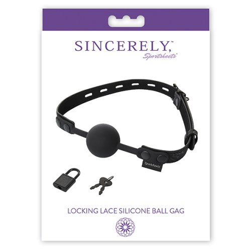 Sincerely Locking Lace Silicone Ball Gag