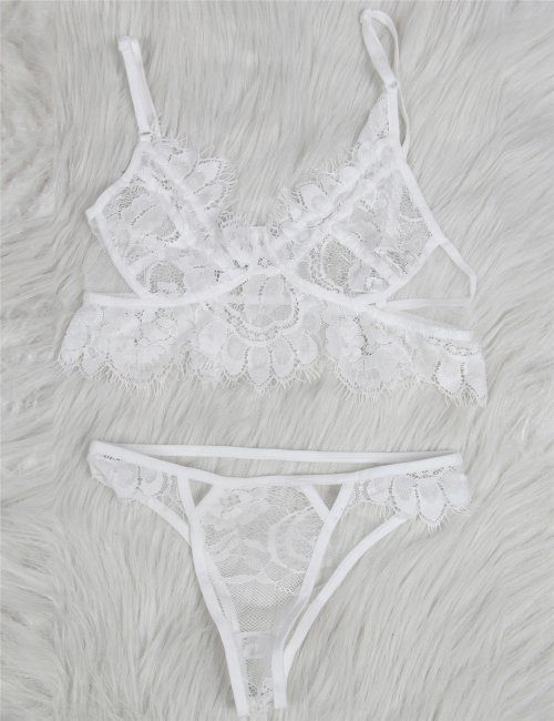 White Lace Bra Set