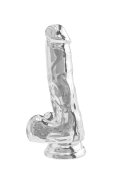 Clear Dildo w. Balls 8 inch