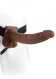  Hollow Strap-On W Balls 24cm Brown 