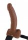  Hollow Strap-On W Balls 24cm Brown 