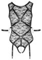  Cottelli Lace Garter Body - Black 