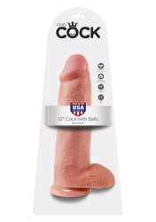 Cock 12 Inch W/ Balls Flesh