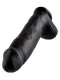  Cock 12 Inch W/ Balls Black 