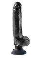  Pipedream -Cock With Balls Black 9 Inch 