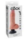  Vibrating Cock W Balls Flesh 8 Inch 