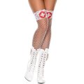  Fishnet Stockings With Red Cross OS 