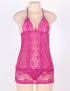  Stretch Mesh And Lace Babydoll 3XL 