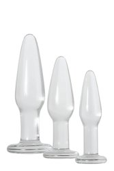 A&E Glass Anal Training Trio Clear