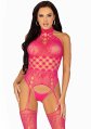  High Neck Lace Bodystocking 