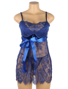 Eyelash Trim Lace Babydoll