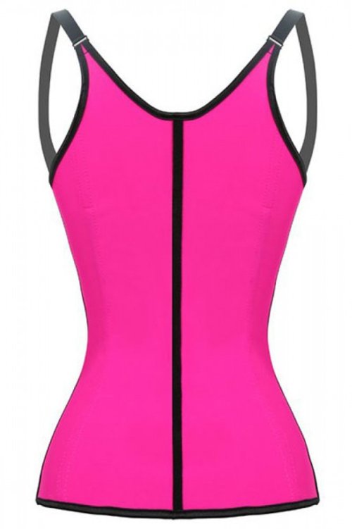 Rosy 4 Steel Boned Latex Waist Trainer Vest