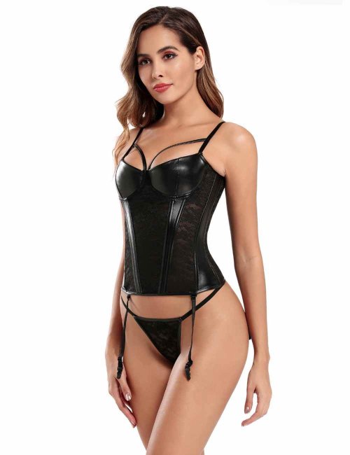 Leather Stitching Sexy Corset