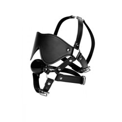 Kinky Adjustable Harness With Blindfold And Ball Gag