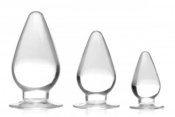 Triple Cones Anal Plug Set Of 3 - Clear