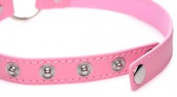 Kinky Kitty Ring Slim Choker - Pink