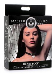 Heart Lock Collar With Keys - Black