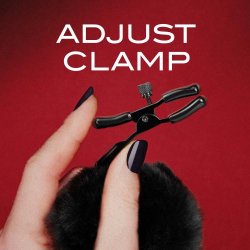 Noir - Pom Adjustable Nipple Clamps - Black