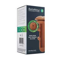 Autoblow - A.I. Silicone Anus Sleeve Brown