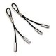  Crave - Leather Nipple Tassels Black Silver 