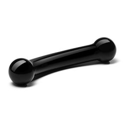 Glas - Double Bull Black Glass Dildo