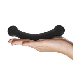 Glas - Double Bull Black Glass Dildo