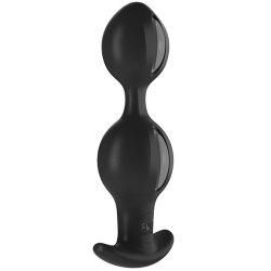 B Balls Duo Anal Plug with Motion Grey Black