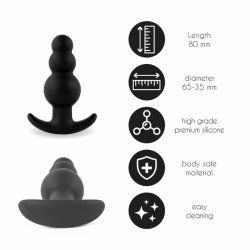 FeelzToys - Plugz Butt Plug Black Nr. 2