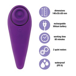 FeelzToys - FemmeGasm Tapping & Tickling Vibrator Purple