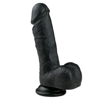  Realistisk Dildo Svart -17,5 cm 