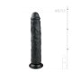  Realistisk Dildo Svart - 28,5 cm 