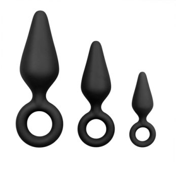  Buttplugs With Pull Ring - Set 