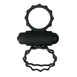 Duo Cock Ring - Black