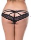  Caged Black Back Open Crotch Lace Panty 