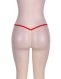 Heart Shaped with Pearl Beads Red G-String 