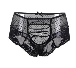 High Waist Lace Strappy Panty