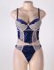  Navy Blue And Lace Teddy 
