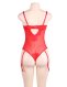  Eyelash Lace Red Teddy Lingerie 