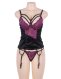  Lace Stitching Bustier Lingerie with Mask 