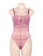  Chest Ribbon Lace Pink Teddy 