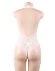 White Exquisite Lace Teddy
